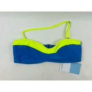 Flagpole Lily Swimsuit Top Women's Size L Tennis Periwinkle Halter Color lock